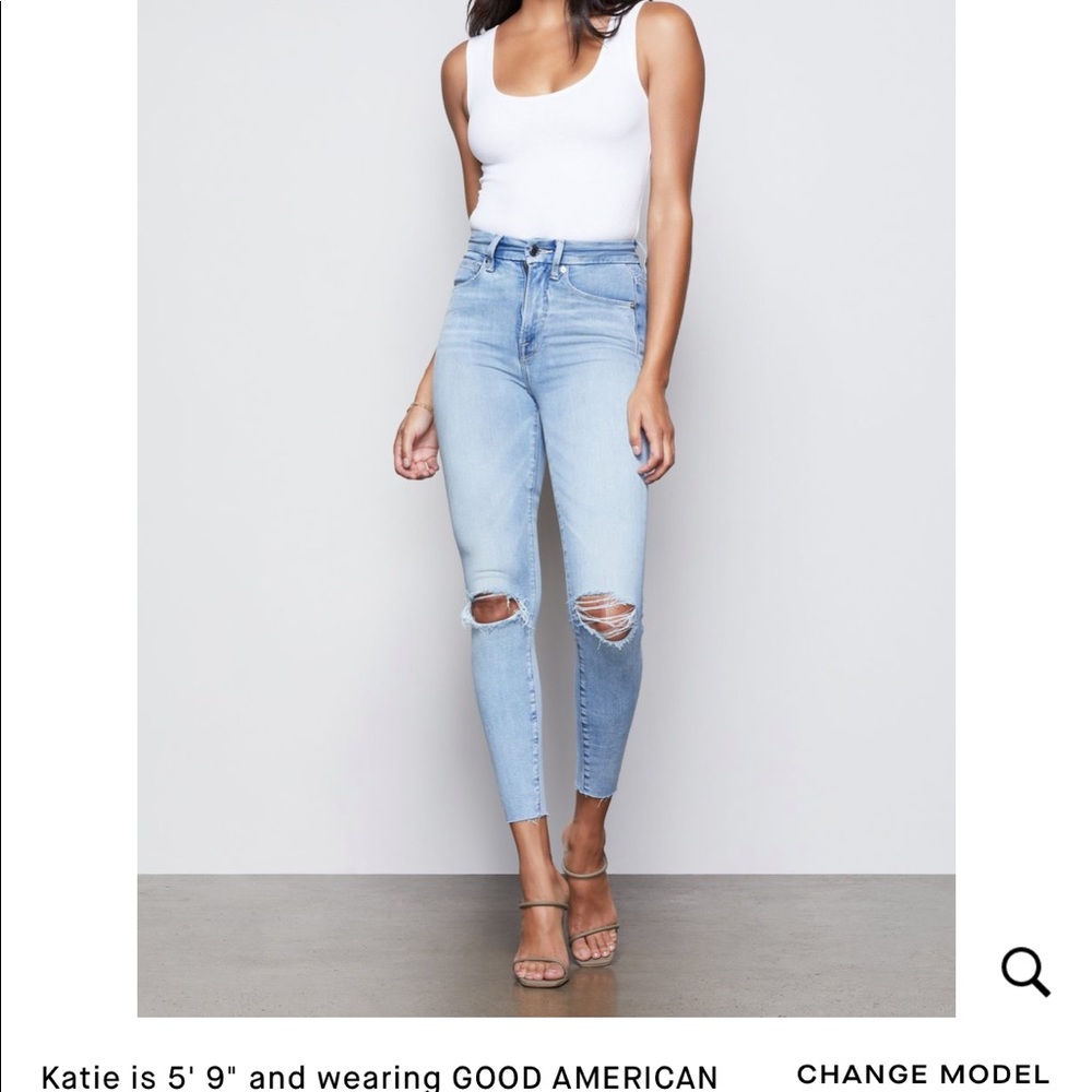 Good American Good Waist crop jeans 8/29